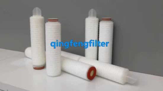 20 Inch 69 mm 1 Micron PP Industrial PP//PVDF/PTFE/Pes/Nylon/Ca Pleated Filter Cartridge for Water Treatment Industrial Chemical Filtration